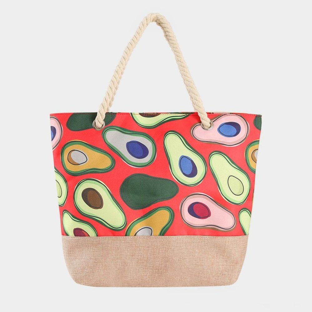 Avocado Beach Tote Bag